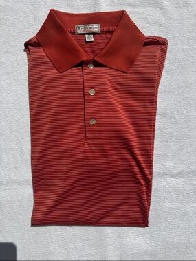 NWOT Peter Millar Men's Orange Polo Shirt M